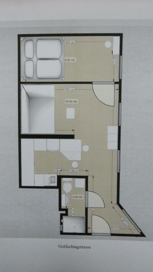 2 Zimmer Wohnung Вена Экстерьер фото